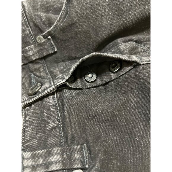 Only & Sons Mens Black Denim Slim Fit Jean Shorts Bermuda Button Fly Size 28 - Picture 7 of 7